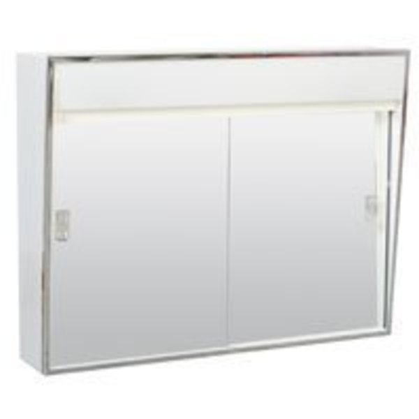 Zenith Zenith 701L Medicine Cabinet with Incandescent Light, 2-Shelf, Steel, White 701L
